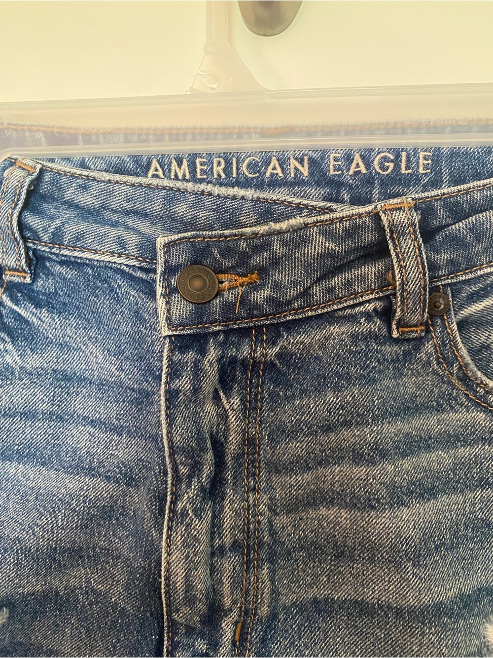 American Eagle Outfitters Distressed Denim Cutoff Shorts - Blue - Picture 2 of 7